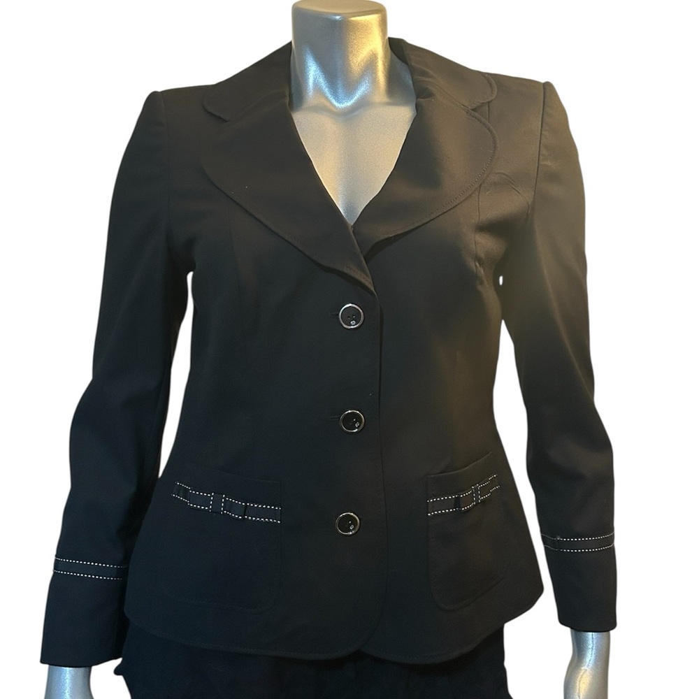 Escada Black Blazer with Bow Detail